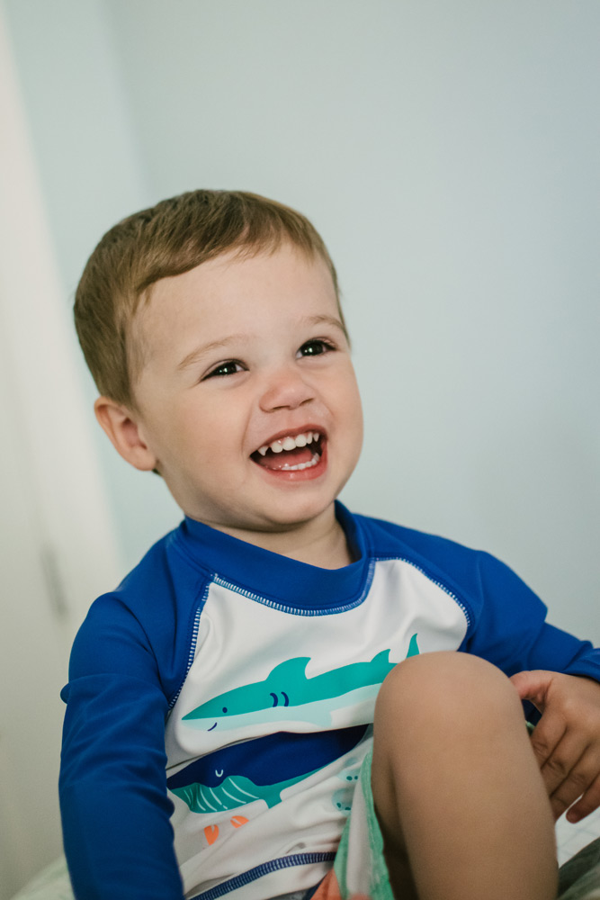 laughing boy in professional photo portrait