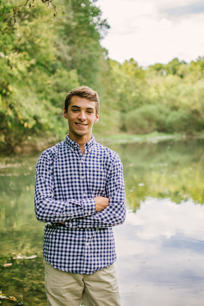high school senior portrait in nature