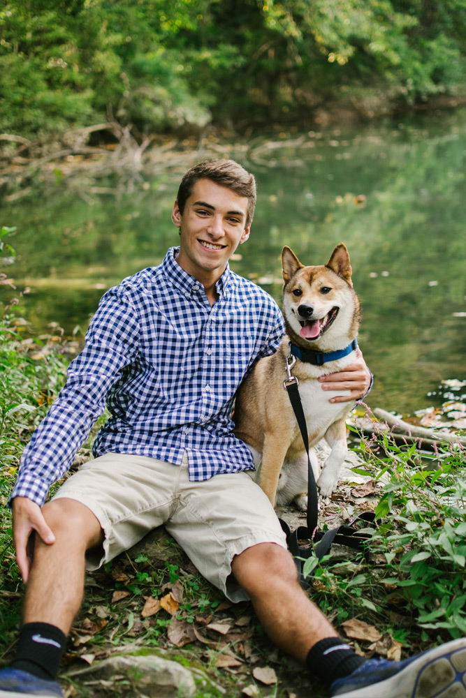 boy and dog portrait