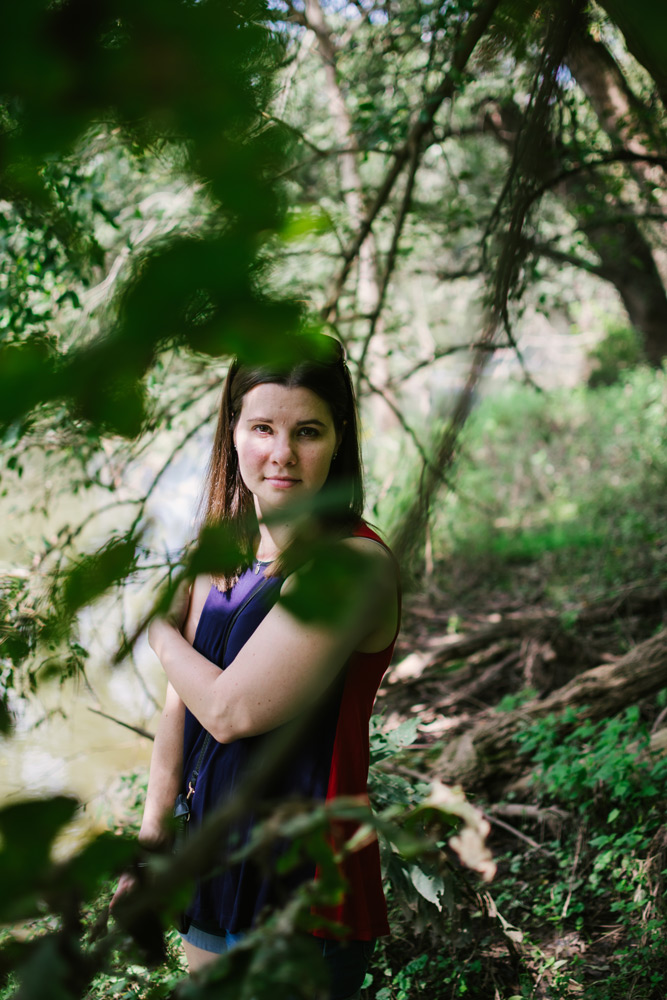 female portrait in nature